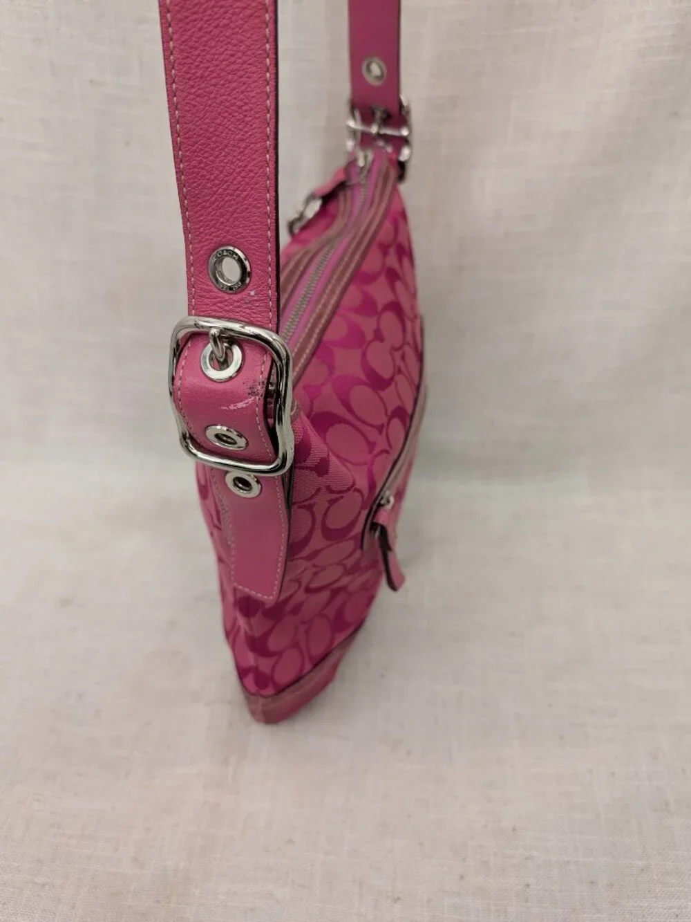 Coach Signature 9362 Pink Shoulder Bag Purse Vintage Y2K